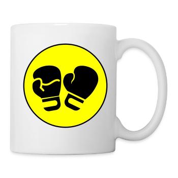 Symbole des gants de boxe - Mug blanc - blanc - Droite
