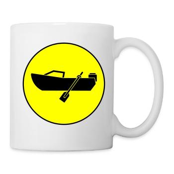 boot icon circle - Mug - white - Right