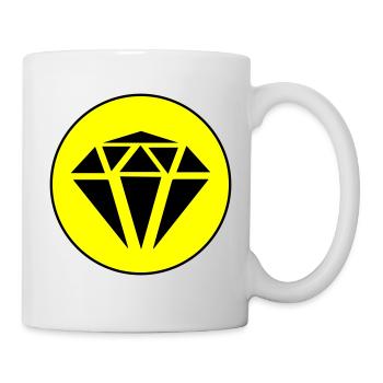 Cercle d’icônes de diamant - Mug blanc - blanc - Droite