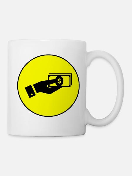 Geld Icon - Tasse - Weiß