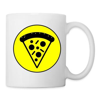 Cercle d’icônes de pizza - Mug blanc - blanc - Droite