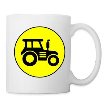 Tractor icon circle - Mug - white - Right