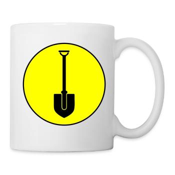 Shovel icon circle - Mug - white - Right