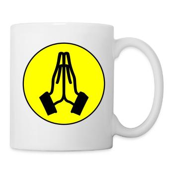 Beten Hände Kreis - Tasse - Weiß - Rechts