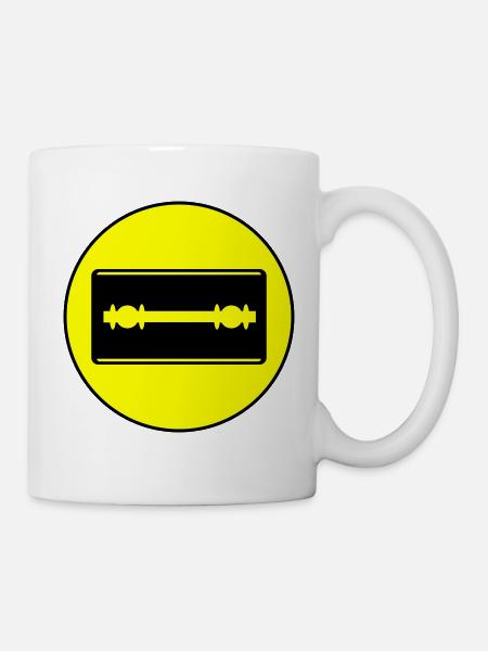 Rasierklinge Icon Kreis - Tasse - Weiß