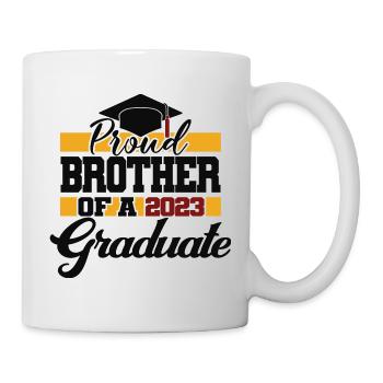 Stolzer Bruder eines Abschlussgeschenks 2023 - Tasse - Weiß - Rechts