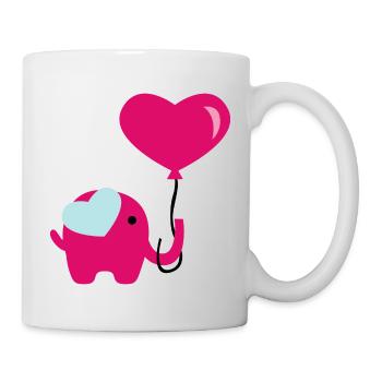 Elephant Family Mama Baby T-Shirt - Mug - white - Right