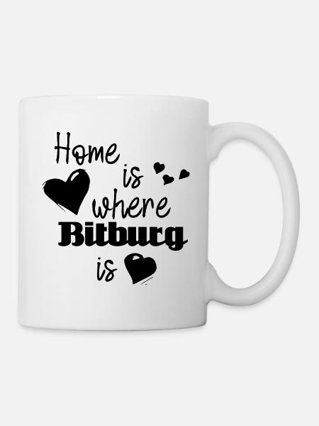 Zuhause in Bitburg - Home is where Bitburg is - Tasse - Weiß