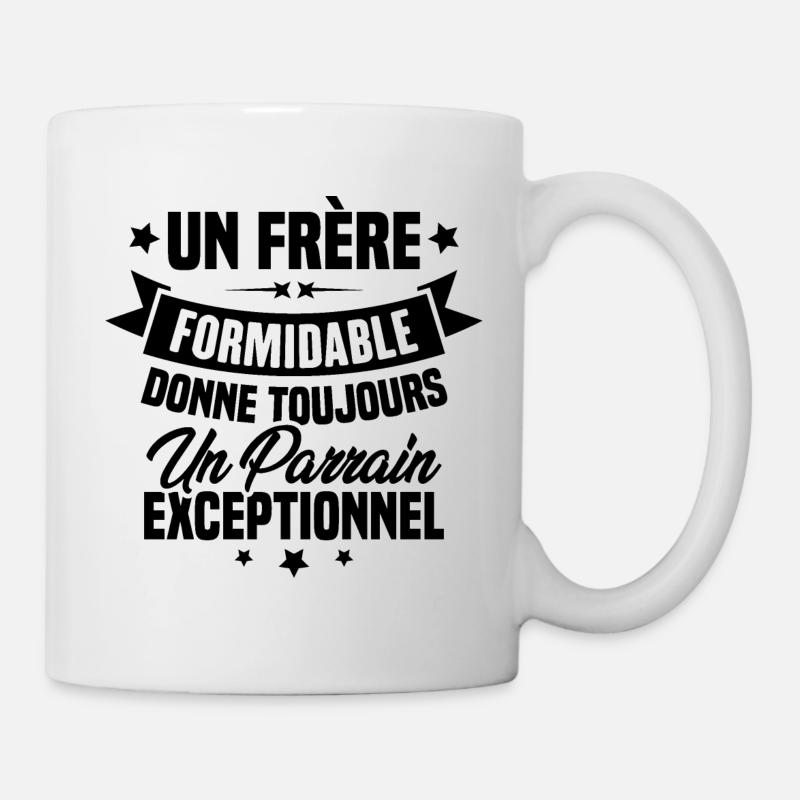 Un Frère Formidable donne un Parrain Exceptionnel - Mug blanc - blanc