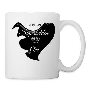 Superheld ohne... Opa - Tasse - Weiß - Rechts
