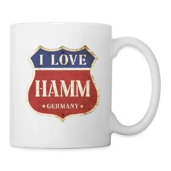 Hamm Deutschland Stadt I Love Vintage Retro - Tasse - Weiß - Rechts