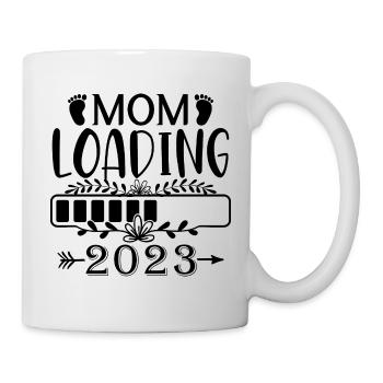 Mama loading 2023, werdende Mutter 2023 - Tasse - Weiß - Rechts