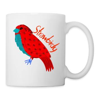Bird and Strawberry. Strawbirds - Mug - white - Right