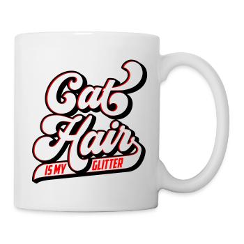 Cat hair is my glitter | Colors can be changed - Mug - white - Right
