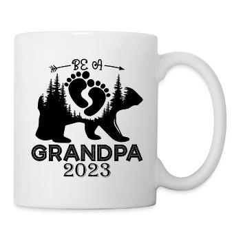 Werdender Opa 2023, 2023 werde ich Opa, 2023 Opa - Tasse - Weiß - Rechts