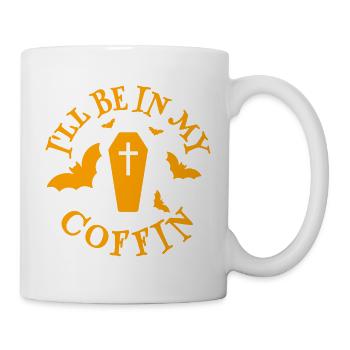 Je serai dans mon cercueil - Costume d’Halloween - Mug blanc - blanc - Droite