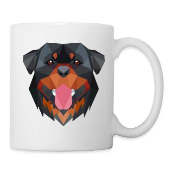 Rottweiler Geometric Art Pixel Art - Mug - white - Right