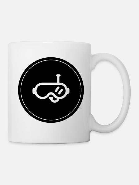 Taucherbrille Kreis - Tasse - Weiß