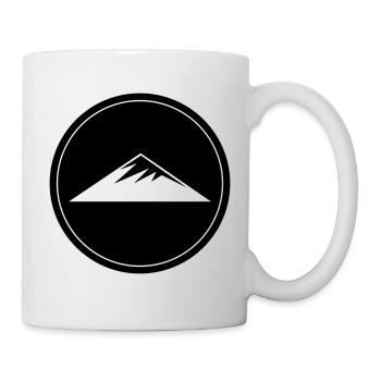 Cercle de symboles des montagnes - Mug blanc - blanc - Droite
