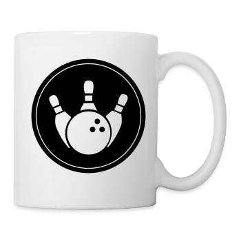 Kegeln Kegel Icon - Tasse - Weiß - Rechts