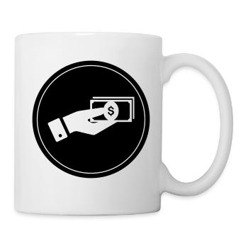 Geld Icon - Tasse - Weiß - Rechts