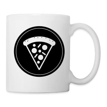 Cercle d’icônes de pizza - Mug blanc - blanc - Droite