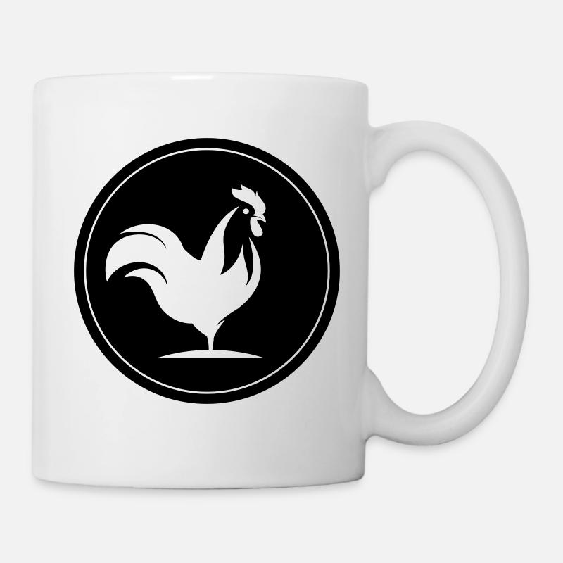 Hahn Tier Kreis - Tasse - Weiß