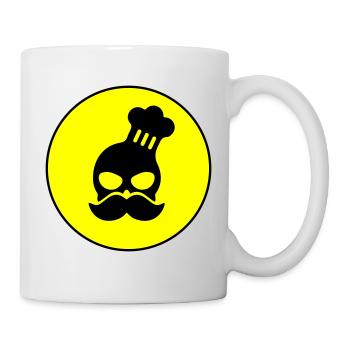 Icône du crâne de cuisinier - Mug blanc - blanc - Droite