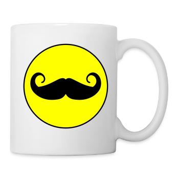 Symbole de moustache - Mug blanc - blanc - Droite