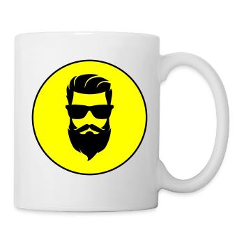 Gesicht bart symbol - Tasse - Weiß - Rechts