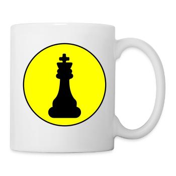 Schachfigur König - Tasse - Weiß - Rechts
