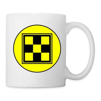 Schachbrett symbol - Tasse - Weiß - Rechts