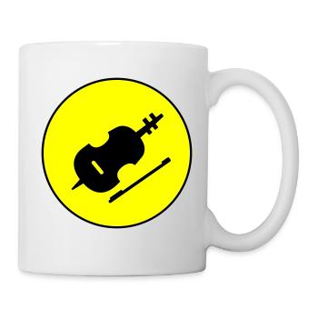 Symbole de l’icône du violon - Mug blanc - blanc - Droite