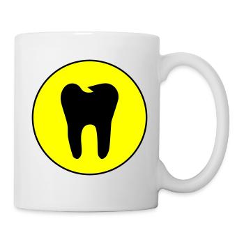 Symbole de l’icône de dent - Mug blanc - blanc - Droite