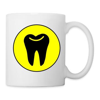 Symbole de l’icône de dent - Mug blanc - blanc - Droite