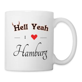 I love Hamburg - Tasse - Weiß - Rechts