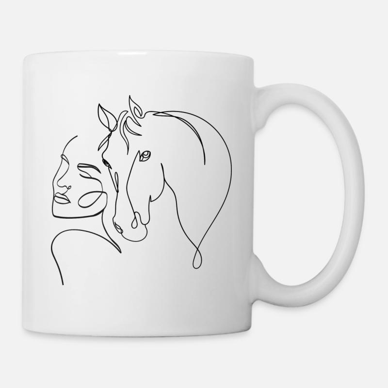 Pferde Mädchen - Tasse - Weiß