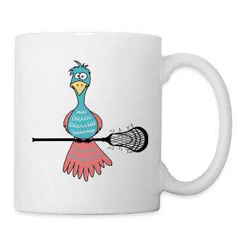 lacrosse lax lacrosse racket lacrosse player - Mug - white - Right