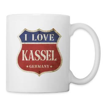 Kassel Germany City I Love Vintage Retro - Mug - white - Right
