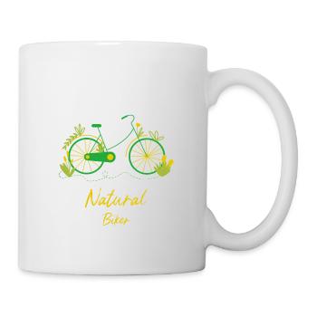 Cycling Nature Clouds Biker green Gift - Mug - white - Right