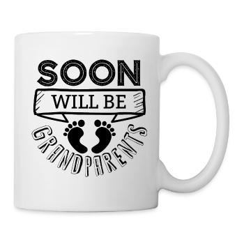 Wir werden bald Großeltern, Wir werden Oma und Opa - Tasse - Weiß - Rechts