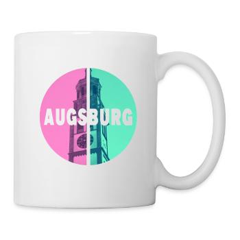 Augsburg Deutschland Stadt Skyline Heimat Liebe - Tasse - Weiß - Rechts