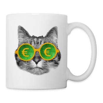 Katzengeldbrille - Tasse - Weiß - Rechts
