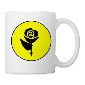 Symbole de l’icône rose - Mug blanc - blanc - Droite