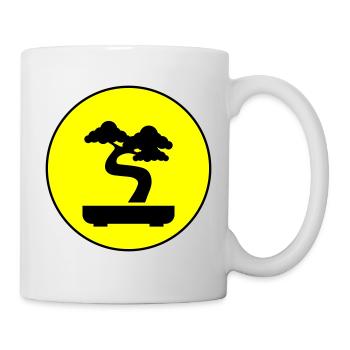 Bonsai icon Symbol - Tasse - Weiß - Rechts