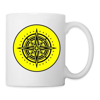 Icône de la boussole - Mug blanc - blanc - Droite