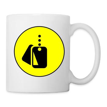 Icône d’icône de badge - Mug blanc - blanc - Droite