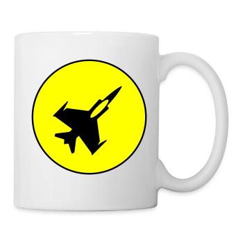 Symbole de jet d’avion - Mug blanc - blanc - Droite
