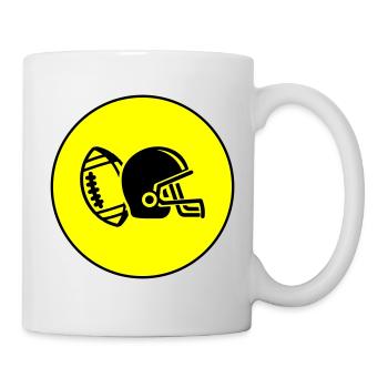 Football Helm - Tasse - Weiß - Rechts