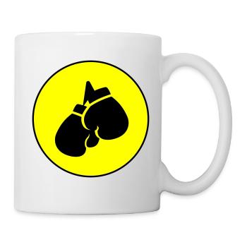 Symbole des gants de boxe - Mug blanc - blanc - Droite
